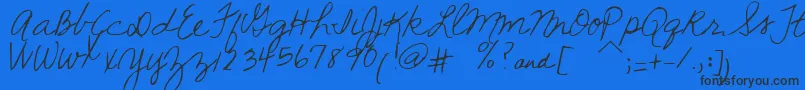 SunshineInMySoul Font – Black Fonts on Blue Background