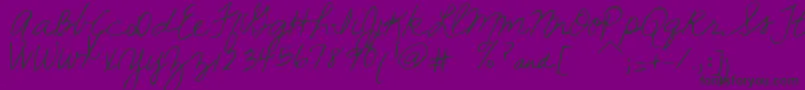 SunshineInMySoul-fontti – mustat fontit violetilla taustalla