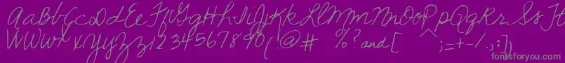 SunshineInMySoul-Schriftart – Graue Schriften auf violettem Hintergrund