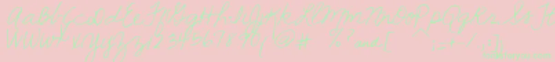 SunshineInMySoul-Schriftart – Grüne Schriften auf rosa Hintergrund