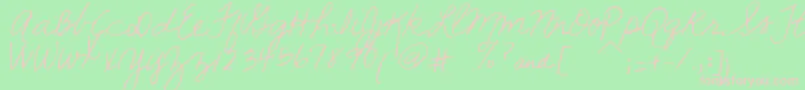 SunshineInMySoul Font – Pink Fonts on Green Background