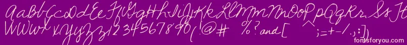 SunshineInMySoul Font – Pink Fonts on Purple Background