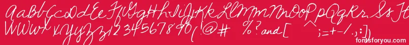 SunshineInMySoul Font – White Fonts on Red Background