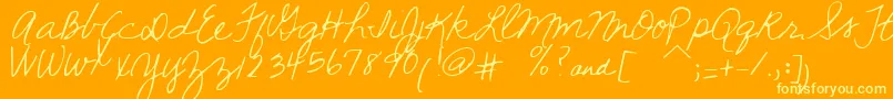 SunshineInMySoul Font – Yellow Fonts on Orange Background