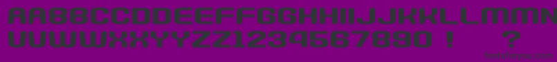 Шрифт GomariceNanikanoCapsule – чёрные шрифты на фиолетовом фоне