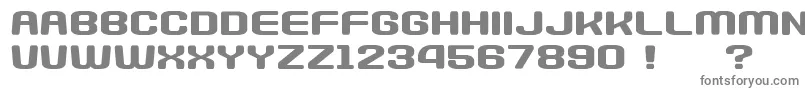 フォントGomariceNanikanoCapsule – 白い背景に灰色の文字