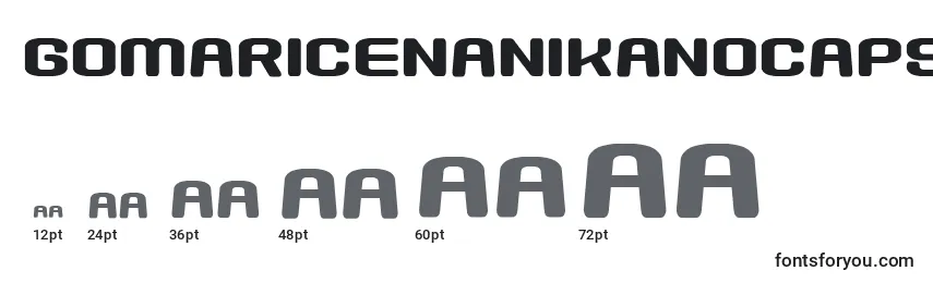 Размеры шрифта GomariceNanikanoCapsule