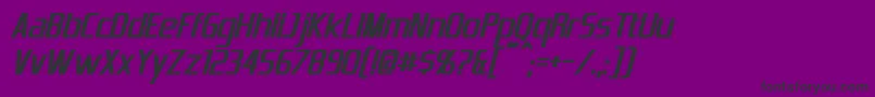 フォントEmotionEngineBoldItalic – 紫の背景に黒い文字