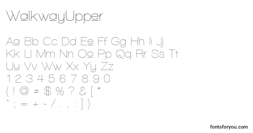 A fonte WalkwayUpper – alfabeto, números, caracteres especiais