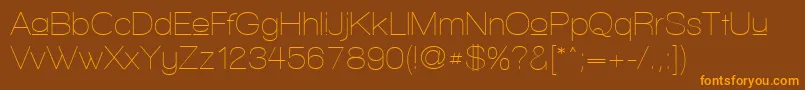 WalkwayUpper Font – Orange Fonts on Brown Background