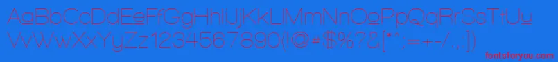 WalkwayUpper Font – Red Fonts on Blue Background