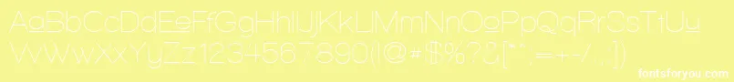 WalkwayUpper Font – White Fonts on Yellow Background
