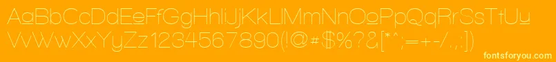 WalkwayUpper Font – Yellow Fonts on Orange Background