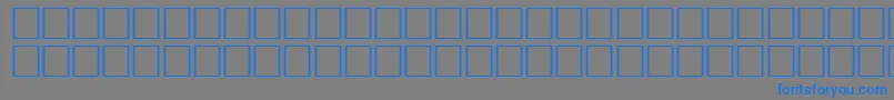 フォントKorgene1 – 灰色の背景に青い文字