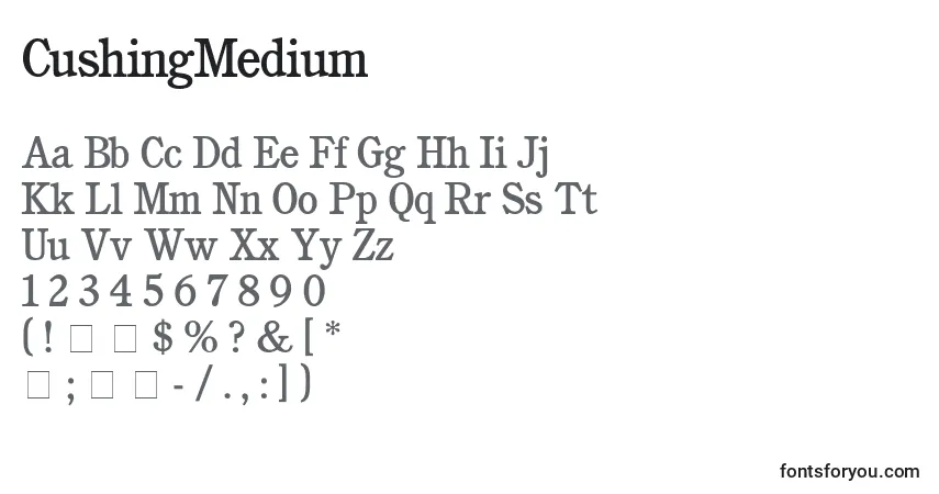 Fuente CushingMedium - alfabeto, números, caracteres especiales