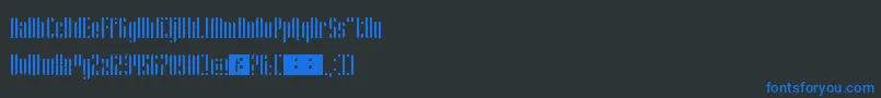 Stripes Font – Blue Fonts on Black Background