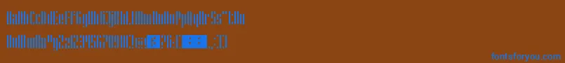 Stripes Font – Blue Fonts on Brown Background