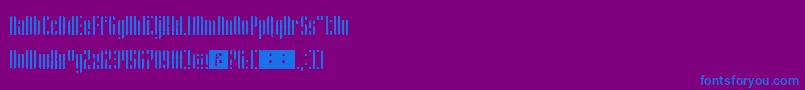 Stripes Font – Blue Fonts on Purple Background