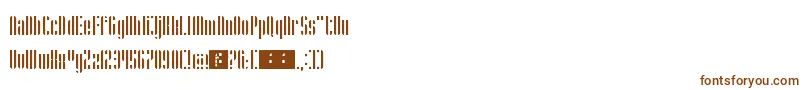 Stripes-Schriftart – Braune Schriften auf weißem Hintergrund
