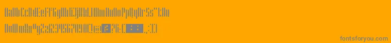 Stripes Font – Gray Fonts on Orange Background