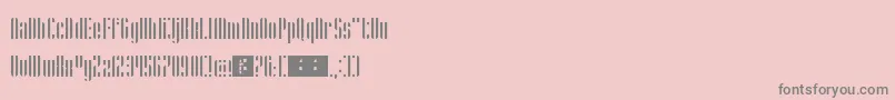 Stripes Font – Gray Fonts on Pink Background