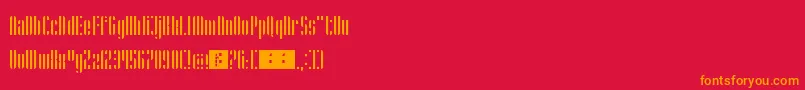 Stripes Font – Orange Fonts on Red Background