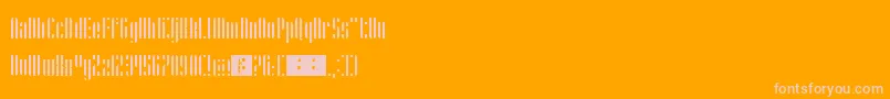 Stripes Font – Pink Fonts on Orange Background
