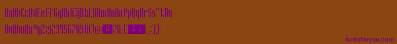 Stripes Font – Purple Fonts on Brown Background