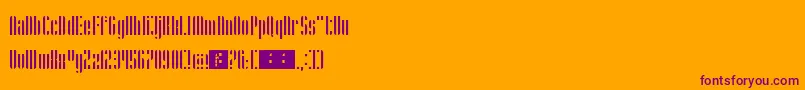 Stripes Font – Purple Fonts on Orange Background