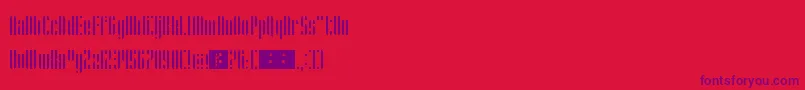 Stripes Font – Purple Fonts on Red Background