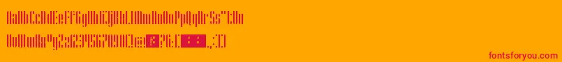 Шрифт Stripes – красные шрифты на оранжевом фоне