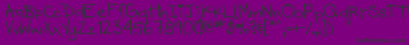 DjbHeartOfDixi Font – Black Fonts on Purple Background