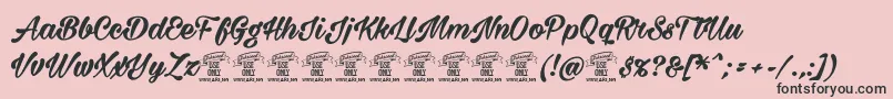 Milasiancircaboldpersonal Font – Black Fonts on Pink Background