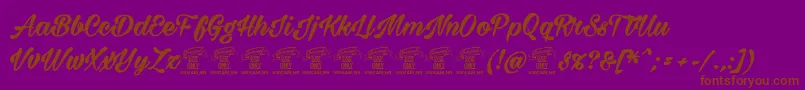 Milasiancircaboldpersonal Font – Brown Fonts on Purple Background