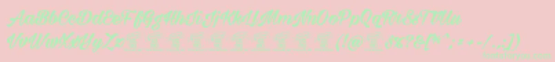 Milasiancircaboldpersonal Font – Green Fonts on Pink Background