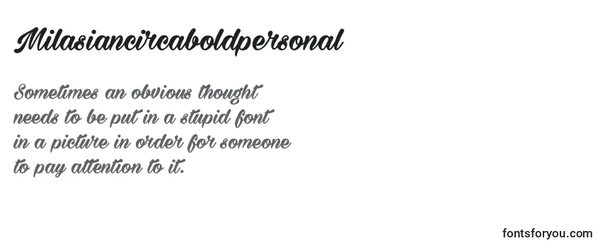 Milasiancircaboldpersonal Font