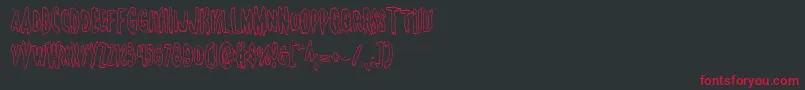 Шрифт Monsteramaout – красные шрифты на чёрном фоне
