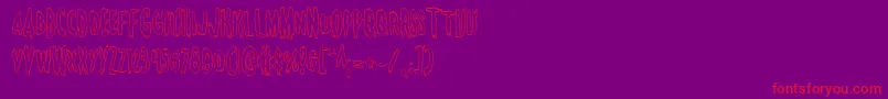 Monsteramaout Font – Red Fonts on Purple Background