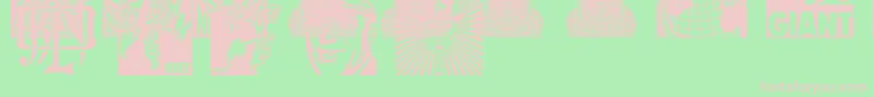 ObeygalleriaCaps Font – Pink Fonts on Green Background