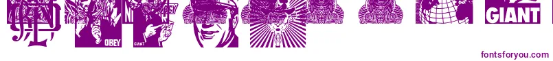 ObeygalleriaCaps Font – Purple Fonts on White Background