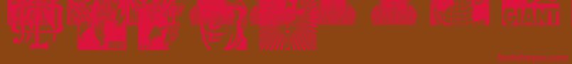 ObeygalleriaCaps Font – Red Fonts on Brown Background