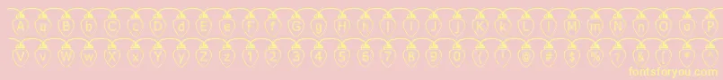 Fuzzxl Font – Yellow Fonts on Pink Background