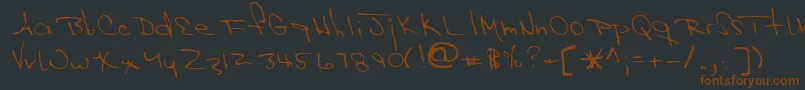 HakRegular Font – Brown Fonts on Black Background