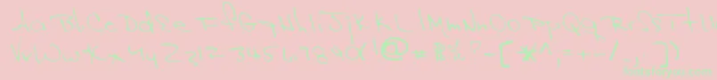 HakRegular Font – Green Fonts on Pink Background