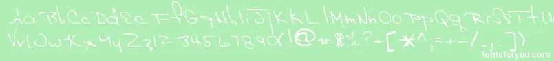 HakRegular Font – White Fonts on Green Background