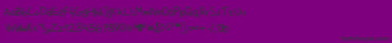 fuente MyUnprofessionalHandwriting – Fuentes Negras Sobre Fondo Morado