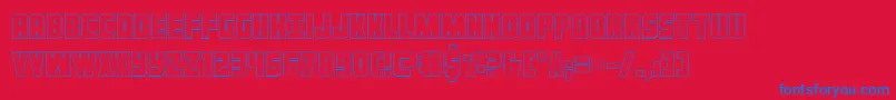 Ironforgeout Font – Blue Fonts on Red Background