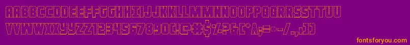 Ironforgeout Font – Orange Fonts on Purple Background