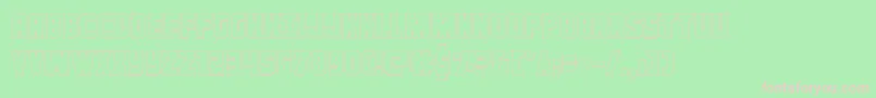 Ironforgeout Font – Pink Fonts on Green Background