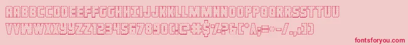 Ironforgeout Font – Red Fonts on Pink Background